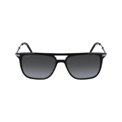 Salvatore Ferragamo Sf 966s 001 Unisex Square Sunglasses Black 57mm ...