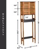 Evideco French Home Goods Over The Toilet Storage Cabinet Bathroom Elements Acacia - Gray Wood - 3 of 4
