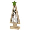 Northlight Lighted Wooden Christmas Tree with Star and Reindeer Woodland Scene - 15" - image 4 of 4