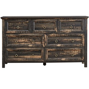 Bella Depot Wood Rustic 7 Drawers Dresser - 1 of 4
