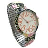 Olivia Pratt Big Dial Easy Reader Watch Floral Elastic Stretch Band Wristwatch Women Watch - 2 of 3