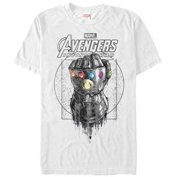 Men\'s Marvel Avengers: Avengers: : T-shirt Target Infinity Gauntlet War Sparkle