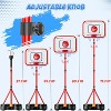 Adjustable 2 in 1 Basketball Hoop and T Ball Set for Kids Ages 2-8 Outdoor Play Toys Gift - 3 of 4