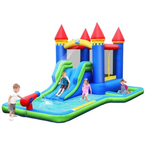 Infans Inflatable Bouncer Climbing Slide Bounce House Water Park BallPit Without Blower - 1 of 4