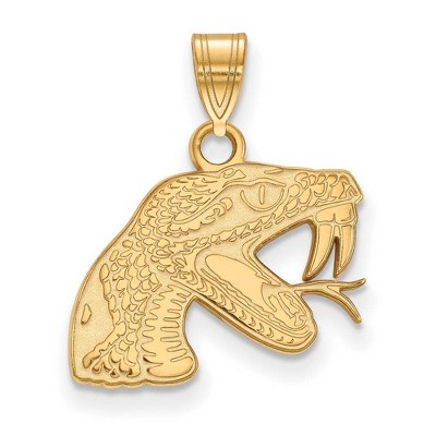 Black Bow Jewelry 14k Yellow Gold Florida A&M Rattlers NCAA Small Pendant
