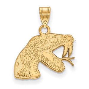 Black Bow Jewelry 14k Yellow Gold Florida A&M Rattlers NCAA Small Pendant - 1 of 3