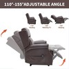 TinyHomie Manual Recliner Chair in Faux Leather for Living Room - 3 of 4
