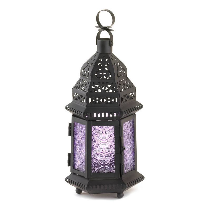 Iron/Glass Moroccan Style Outdoor Lantern - Zingz & Thingz, 1 of 5