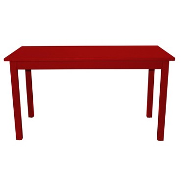 HomeRoots 48" Fire Engine Red Solid Wood Dining Table