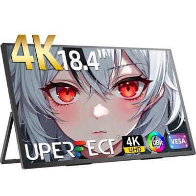 UPERFECT 4K 18.4" Ultra-Slim Portable Monitor UHD IPS HDR Display with 10-Bit Color, 60Hz, FreeSync, VESA Mount & 180° Adjustable Stand For Business