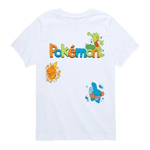 Boys' - Pokémon - Gen 3 Treeko, Mudkip, Torchic     White Or Cream Only- Youth Short Sleeve Graphic T-Shirt Short Sleeve Graphic T-Shirt - 1 of 4