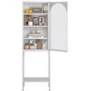 63.00"Metal Glass Door Display Storage Cabinet - 5-Tier Cube Bookshelf Storage Cabinet with 3 Adjustable Shelves,Black - 4 of 4
