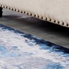 HomeRoots 8' X 11' Blue and Yellow Abstract Printed Washable Non Skid Area Rug - 4 of 4