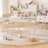 Boys and Girls Folding Table and Chairs Set of 3, Portable Table and Chair with PU Soft Cushion,Suitable for Eating, Reading and Playing - 3 of 4