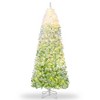 Prelit Christmas Tree with Lights, Snow Flocked Artificial Skinny Pencil Tree, Foldable Base, Xmas Decor - 2 of 4