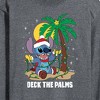 Men's - Lilo and Stitch - Deck the Palms Christmas Long Sleeve Graphic T-Shirt - 2 of 4