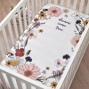 NoJo Keep Blooming Pink, White, Purple and Gold 'Dreams Come True' Wild Flowers 100% Cotton Photo Op Nursery Fitted Crib Sheet - 4 of 4