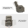 Irene 30.5" Wide Genuine Leather Manual Recliner with Rolled Arms Set of 2| ARTFUL LIVING DESIGN - 3 of 4