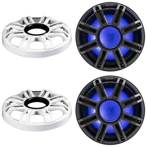 Kicker (2) 51MWE124 - MWF 12-Inch Premium Marine Subwoofer (For Enclosures) 4-ohm and 51MWG12W White Grill Bundle - 1 of 4