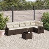 vidaXL Garden Sofa Set Brown - 2 of 4