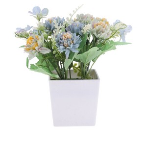 Unique Bargains Artificial Plants Chrysanthemum Plastic 2.95"x2.95"x7.09" 1 Pcs - 1 of 4