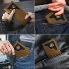 Wrangler Slim Wallet Front Pocket Genuine Leather RFID Blocking, Silver Concho - 3 of 4