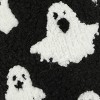 Halloween Ghosts Adult Black Scuff Slippers - 3 of 4