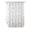 Kate Aurora Maritime Blues Coastal Sailboats And Fish Fabric Shower Curtain - 72 in. Wide x 72 in. Long - 3 of 4