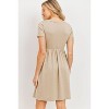 Hello Miz Women's Casual Mini T-Shirt Maternity Dress - 3 of 4