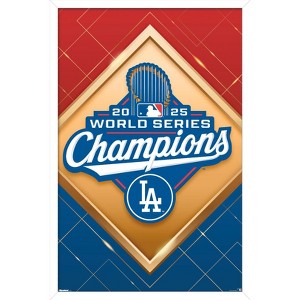Trends International MLB Los Angeles Dodgers - 2025 World Series Team Logo Framed Wall Poster Prints - 1 of 4