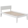 AFI Furnishings Orlando Twin Platform Bed with Open Footboard and Turbo Charger in White - 3 of 4