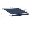 Sapphtopaz 10' x 8' Retractable Awning Manual Patio Awnings Sunshade Shelter UV & Water-Resistant with Manual Crank Handle - 4 of 4