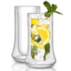 JoyJolt Cosmo Insulated Highball Glasses – Set of 4 Insulated Glass Tumbler for Cocktails - 10 oz - 3 of 4