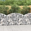 vidaXL Arched Gabion Basket - Decorative and Practical Outdoor Addition, Durable Galvanized Iron, Easy Assembly, 59.1"x11.8"x31.5"/39.4" Dimensions - 2 of 4