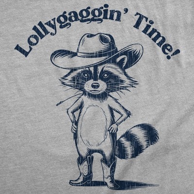 Мужские футболки Crazy Dog T-Shirts, Inc. Mens Funny T Shirts Lollygaggin Time Sarcastic Raccoon Graphic Novelty Tee for Men - Crazy Dog Men's T Shirt With Sarcastic Sayings Light Grey L — фото 2