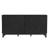 Galano Verbus Erdstall Wood 61.5 in. 4 Door Sideboard with Adjustable Shelves in Pearl White Oak, Black, Oslo Oak - 4 of 4