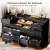 Jojoka Modern 8 Drawer Dresser in Elegant Black with Built-in Charging Station - 4 of 4