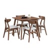 CAVINAS Dining Table Set for 4 Modern Wood Simple Design Square Dining Table Set with 4 Chairs for Kitchen - 4 of 4
