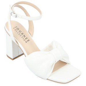 Journee Collection Womens Lottey Mid Heel Ankle Strap Sandals - 1 of 4