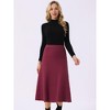INSPIRE CHIC Women's Elastic High Waist A-Line Ribbed Knit Sweater Skirt - 3 of 4