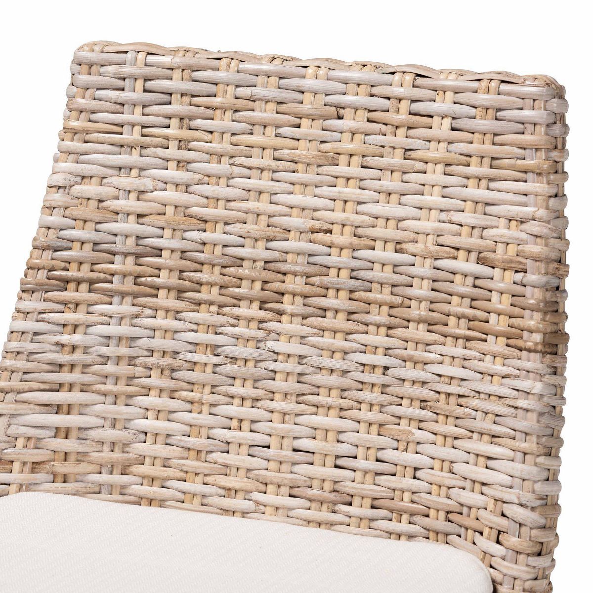 bali & pari Toby Rattan and Mahogany Wood Counter Height Barstool Kubu Gray/Rustic Taupe - thumbnail 6