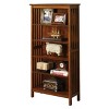 5-Tier Solid Wood Vertical Bookshelf with Enclosed Back – Transitional Storage Shelf for Living Room or Home Office-3irtyhousy - 2 of 4