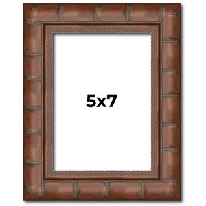 PosterPalooza | 5x7 Modern Bamboo Picture Frame, UV Acrylic, 5 Finishes - 1 of 4