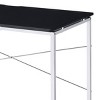 INFURNIC Writing Desk Modern Desk with Chrome Metal Frame and X-Shaped Cross Bar for Office, Black, 24"*47"*28" - 3 of 4