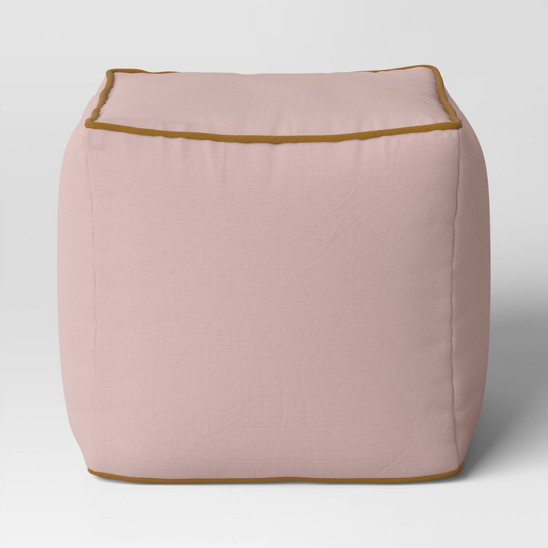 Color Block with Contrast Piping Pouf - Room Essentials™, 4 of 8