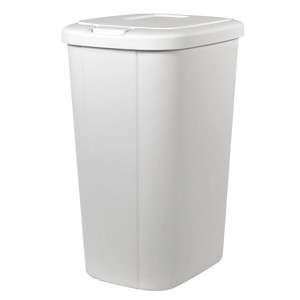 LunaLulinlk White 13.3 Gallon Touch Screen Kitchen Trash Can with Lid Plastic Trash Can - 1 of 4