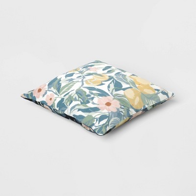 18&#34;x18&#34; Fruit &#38; Floral Square Indoor Outdoor Throw Pillow Multicolor - Threshold&#8482; designed with Studio McGee