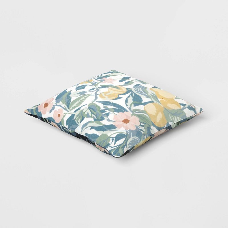 18&#34;x18&#34; Fruit &#38; Floral Square Indoor Outdoor Throw Pillow Multicolor - Threshold&#8482; designed with Studio McGee, 4 of 6