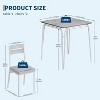 Dining Table for 2, Small Table and Chairs Set of 2, Square Dinette Set for 2, Dinner Table Set, 3 Piece Kitchen & Dining Room Sets for Small Space - 2 of 4