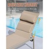 62.6 "Patio Chaise Lounge Set of 3, Aluminum Pool Lounge Chairs with Side Table - 4 of 4